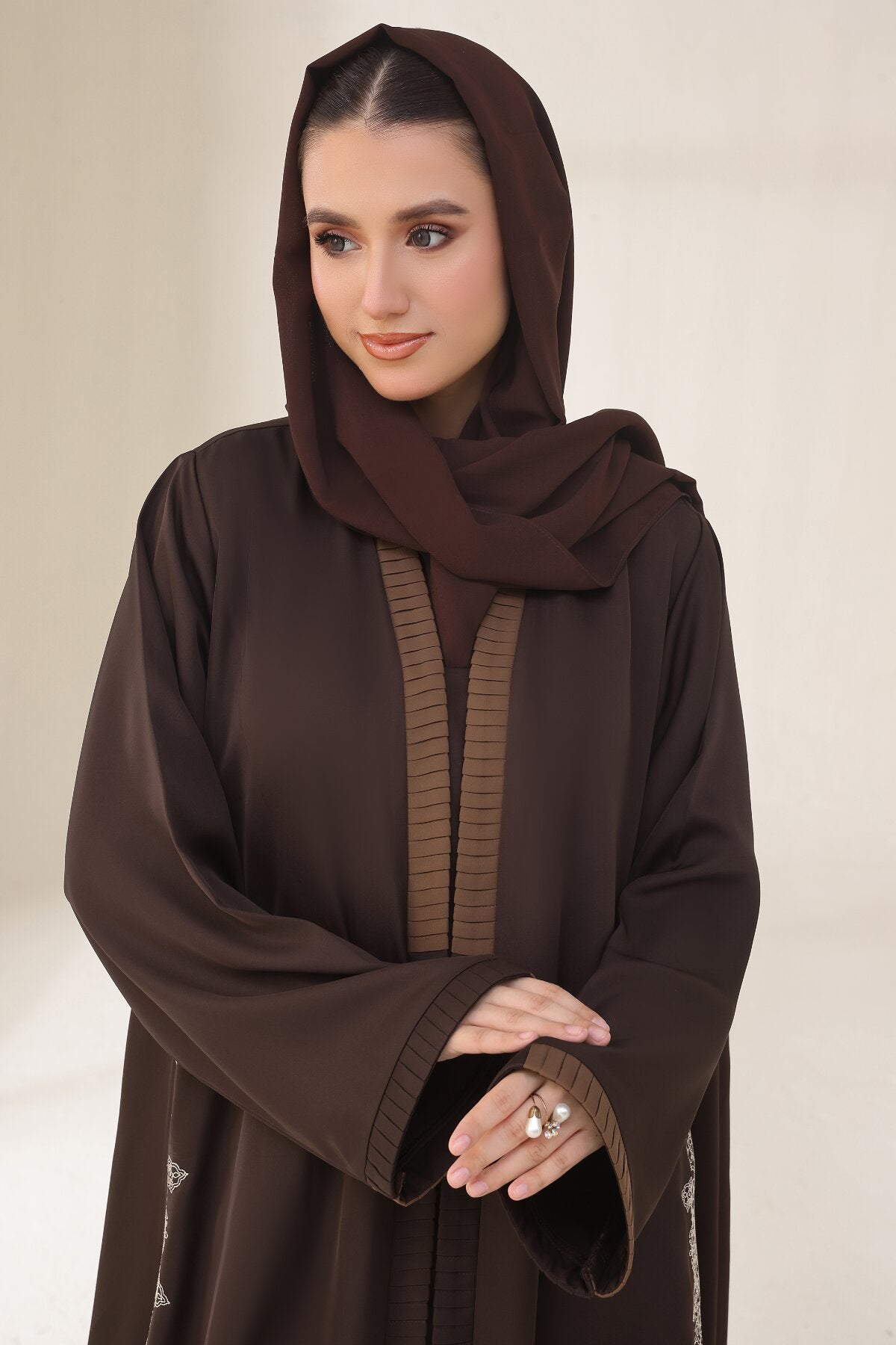 Congo Brown Kimono Abaya