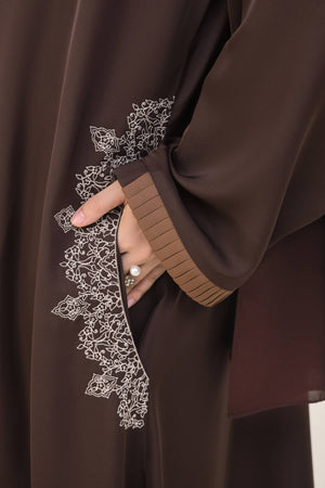 Congo Brown Kimono Abaya