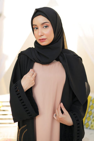 Cross-Stitch Manipulation Kimono Abaya