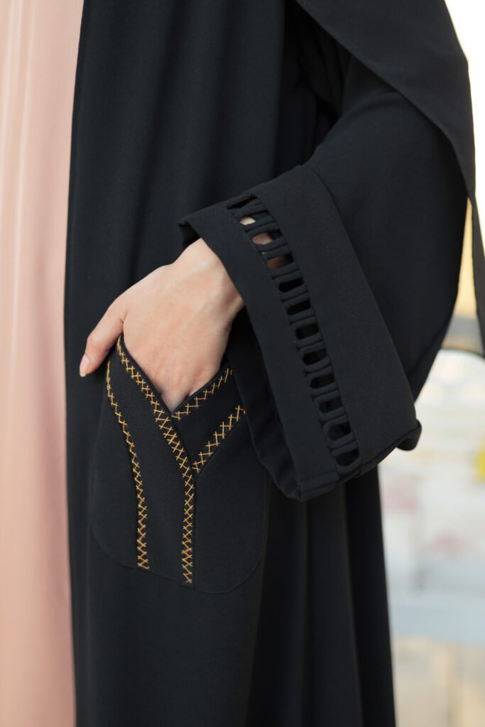 Cross-Stitch Manipulation Kimono Abaya