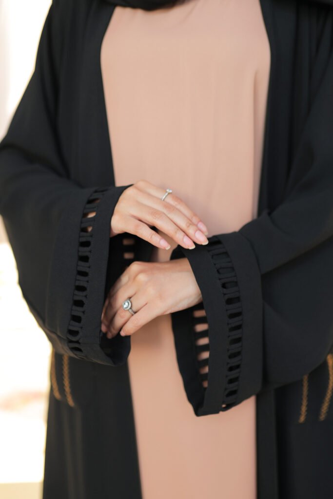 Cross-Stitch Manipulation Kimono Abaya
