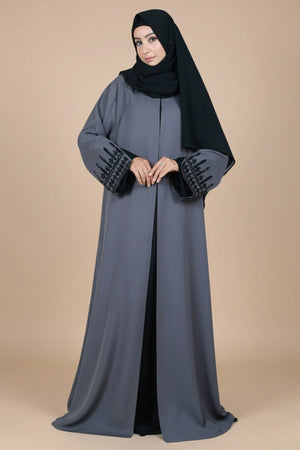 Crystal Grey Abaya