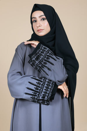 Crystal Grey Abaya