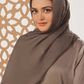 Dark Brown Crinkle Silk Hijab