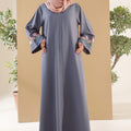 Dolphin Bloom Embroidered Abaya