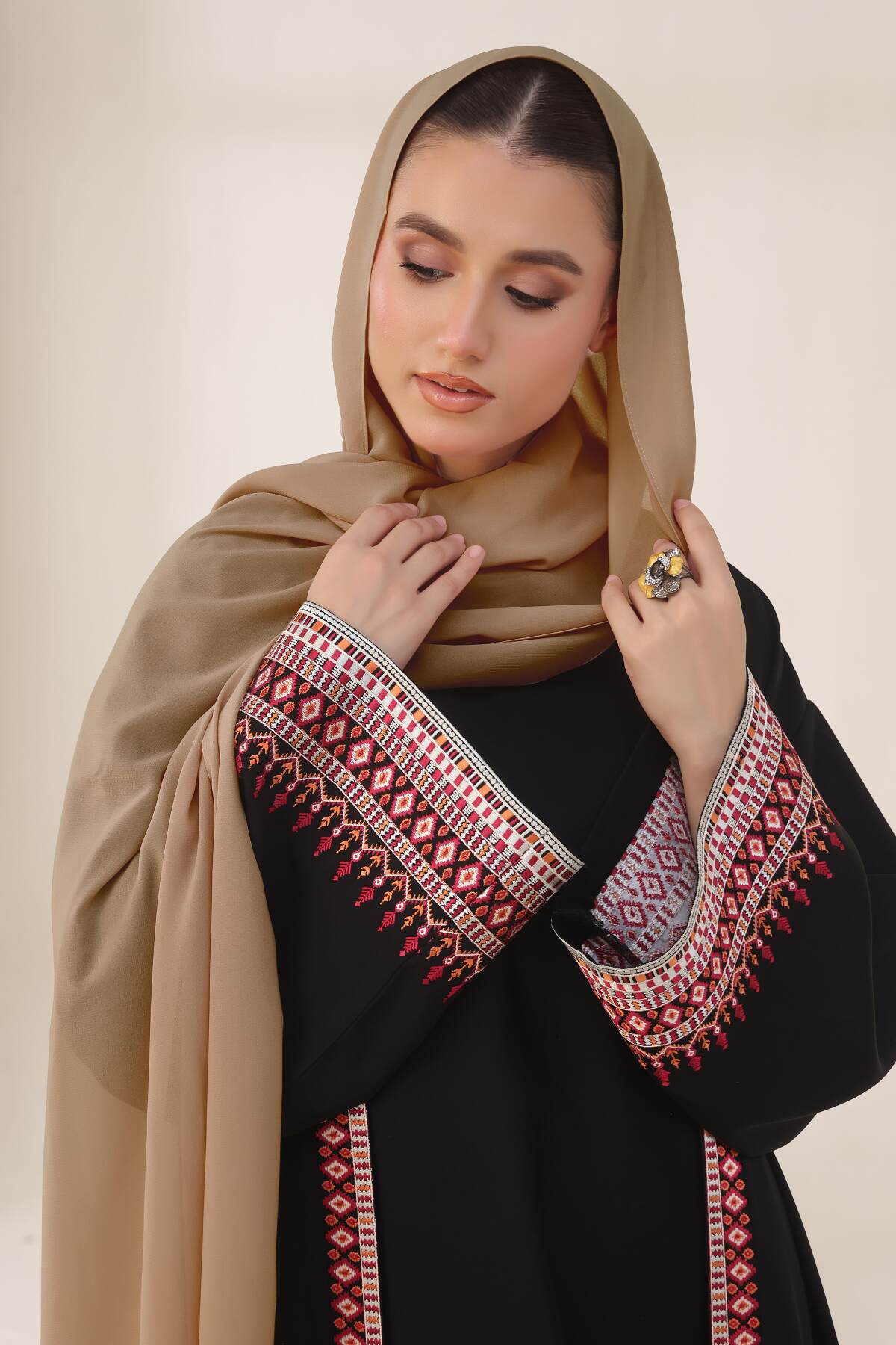 Dull Brown Georgette Hijab