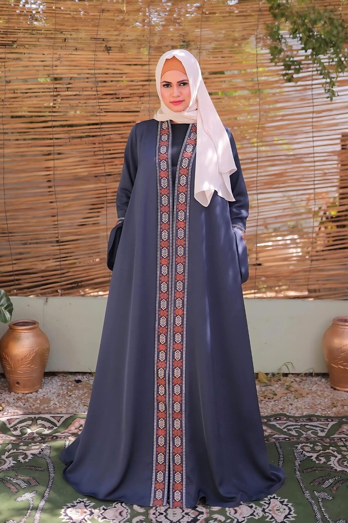 Dusk Tatreez Embroidered Abaya