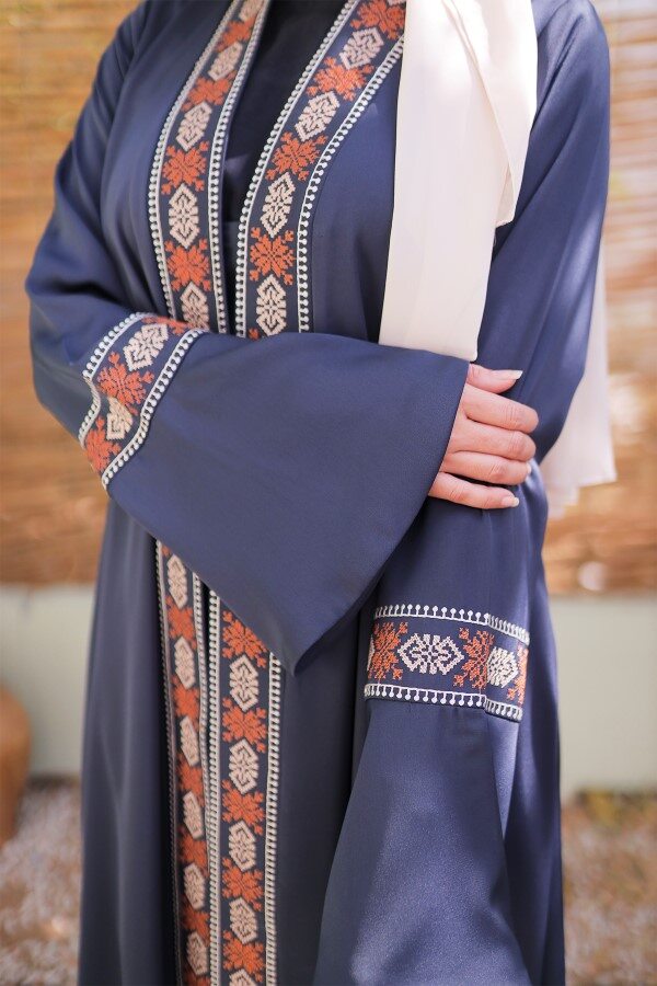 Dusk Tatreez Embroidered Abaya