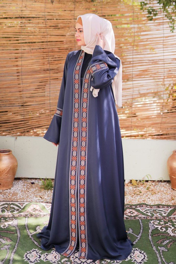 Dusk Tatreez Embroidered Abaya