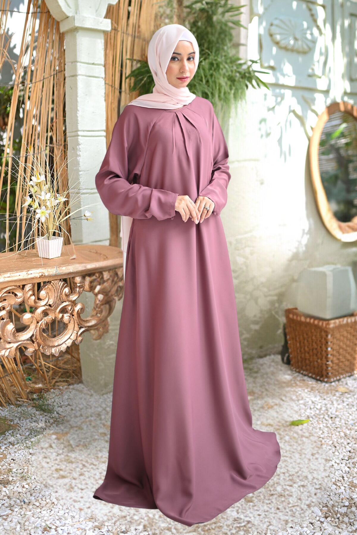 Dusky Rose Abaya