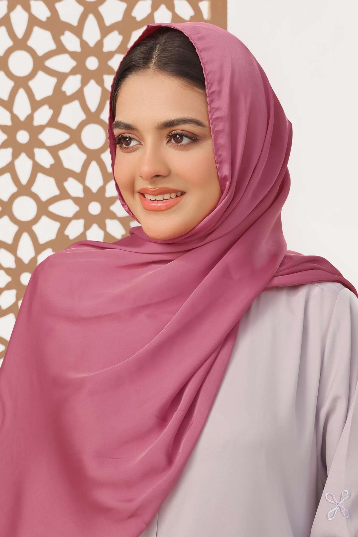 Dusky Rose Silk Hijab