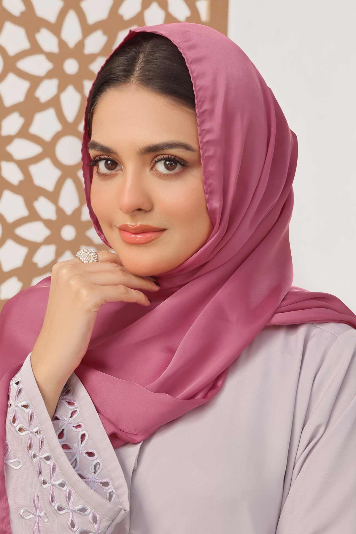 Dusky Rose Silk Hijab