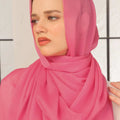 Faded Red Crinkle Silk Hijab
