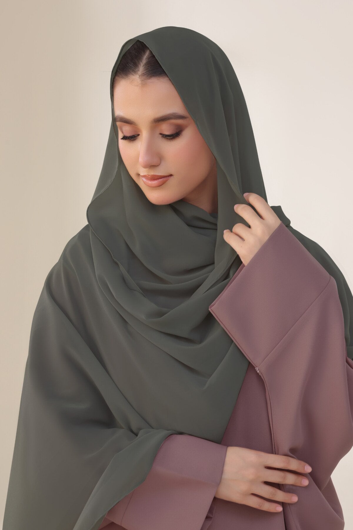 Fuscous Grey Georgette Hijab
