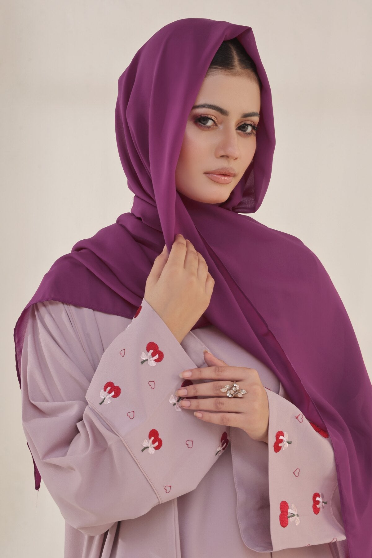 Grape Georgette Hijab