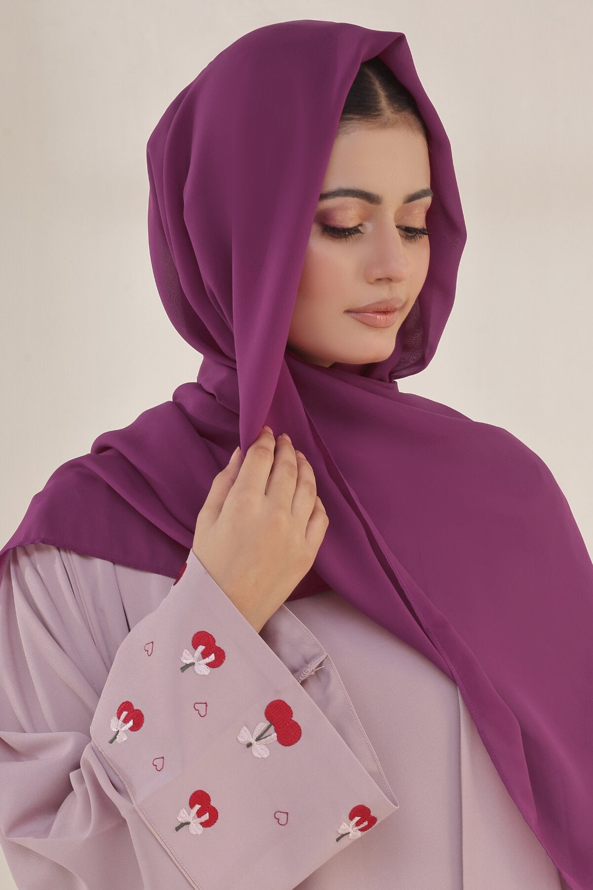 Grape Georgette Hijab