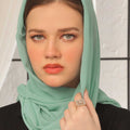 Greenish Teal Georgette Hijab