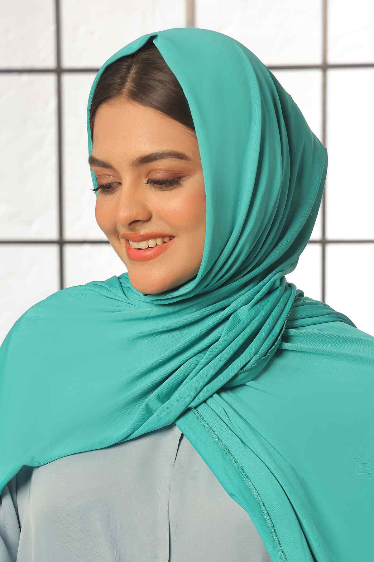 Greenish Teal Jersey Hijab