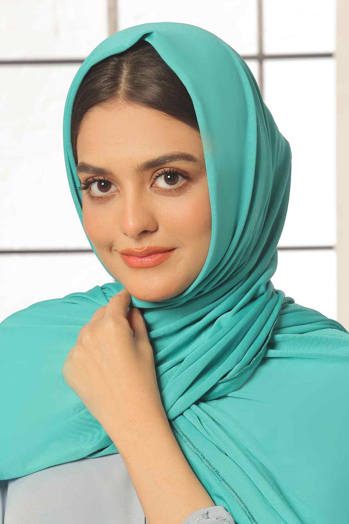 Greenish Teal Jersey Hijab