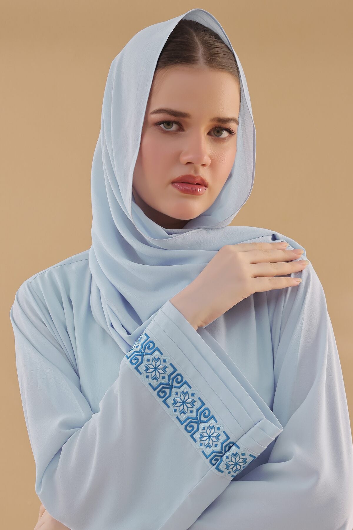 Hawkes Blue Georgette Hijab