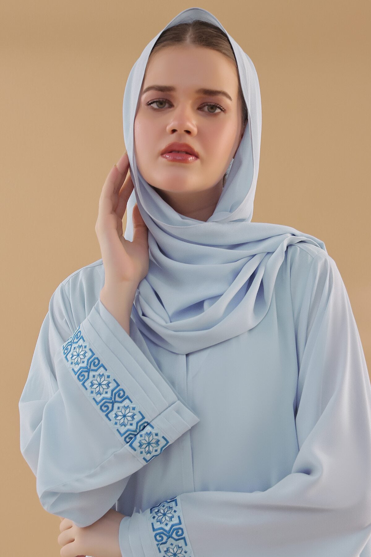 Hawkes Blue Georgette Hijab