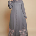 Hibiscus Mid Grey Abaya