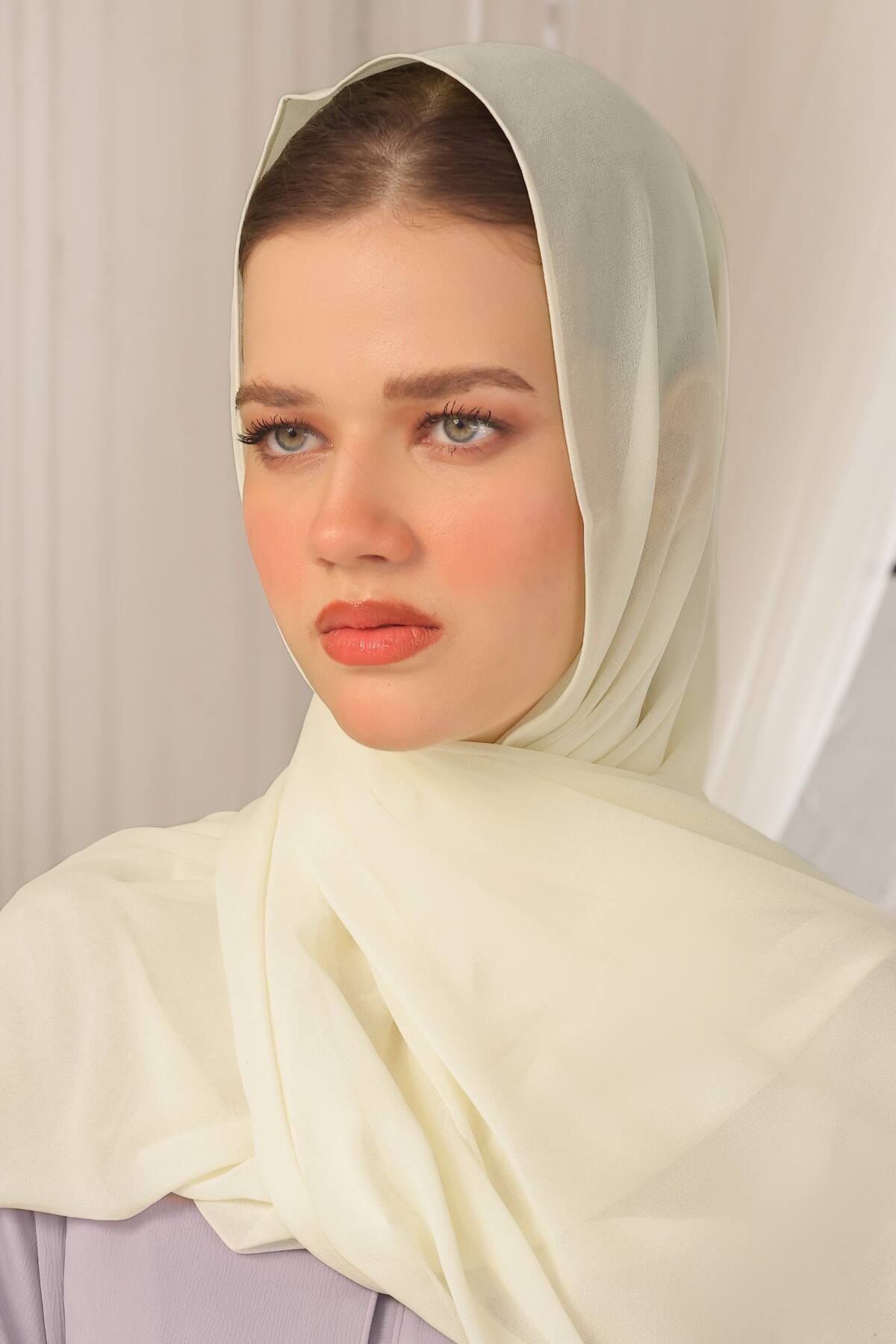 Lemon Chiffon Georgette Hijab