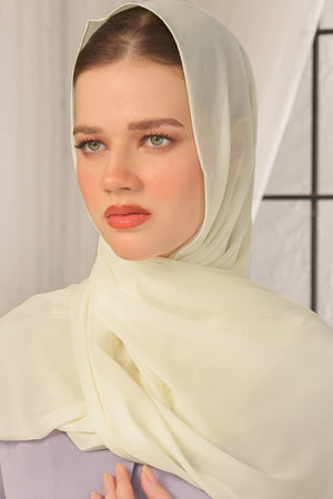 Lemon Chiffon Georgette Hijab