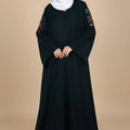 Lily Tulip Floral Black Abaya