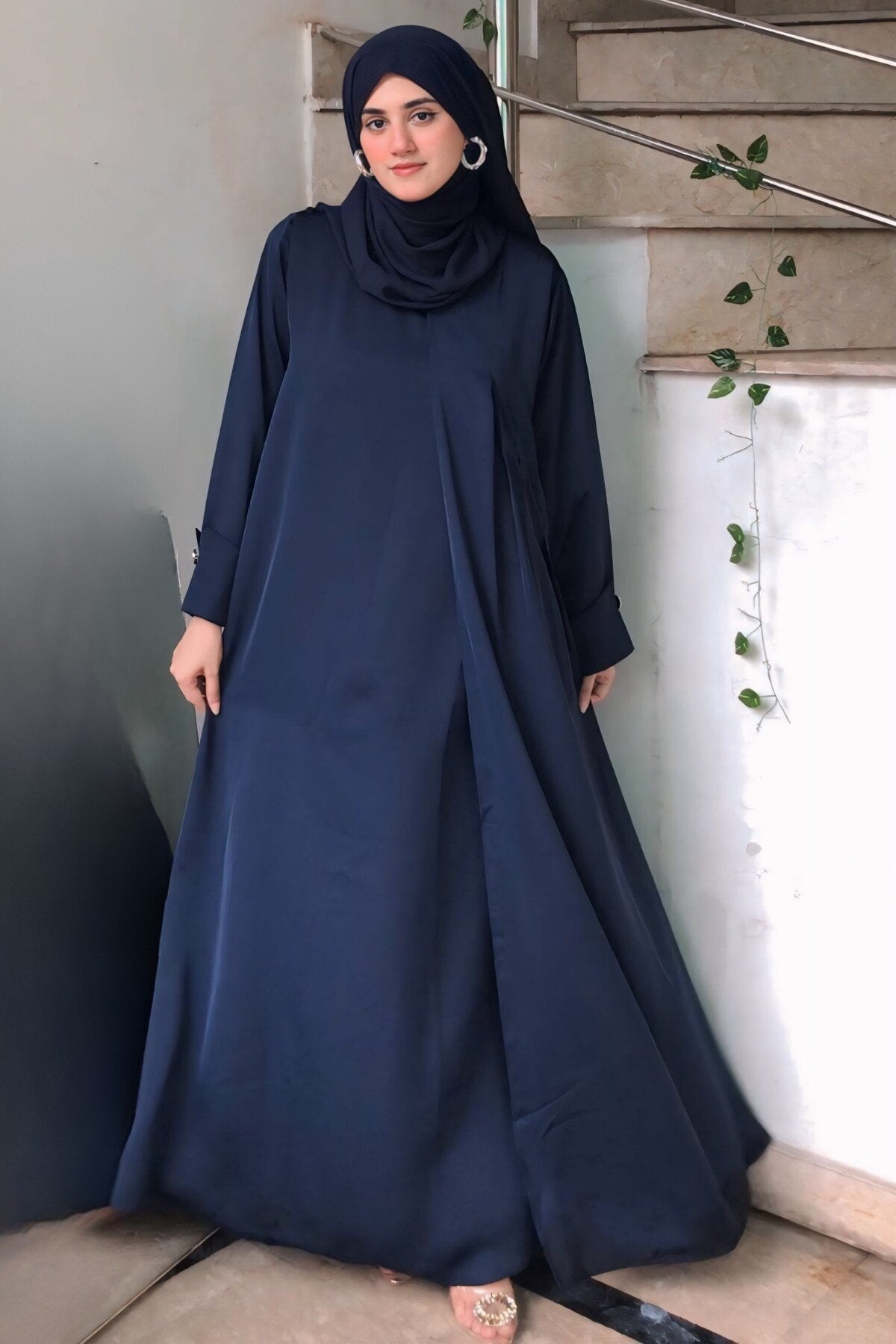 Marble Blue Abaya