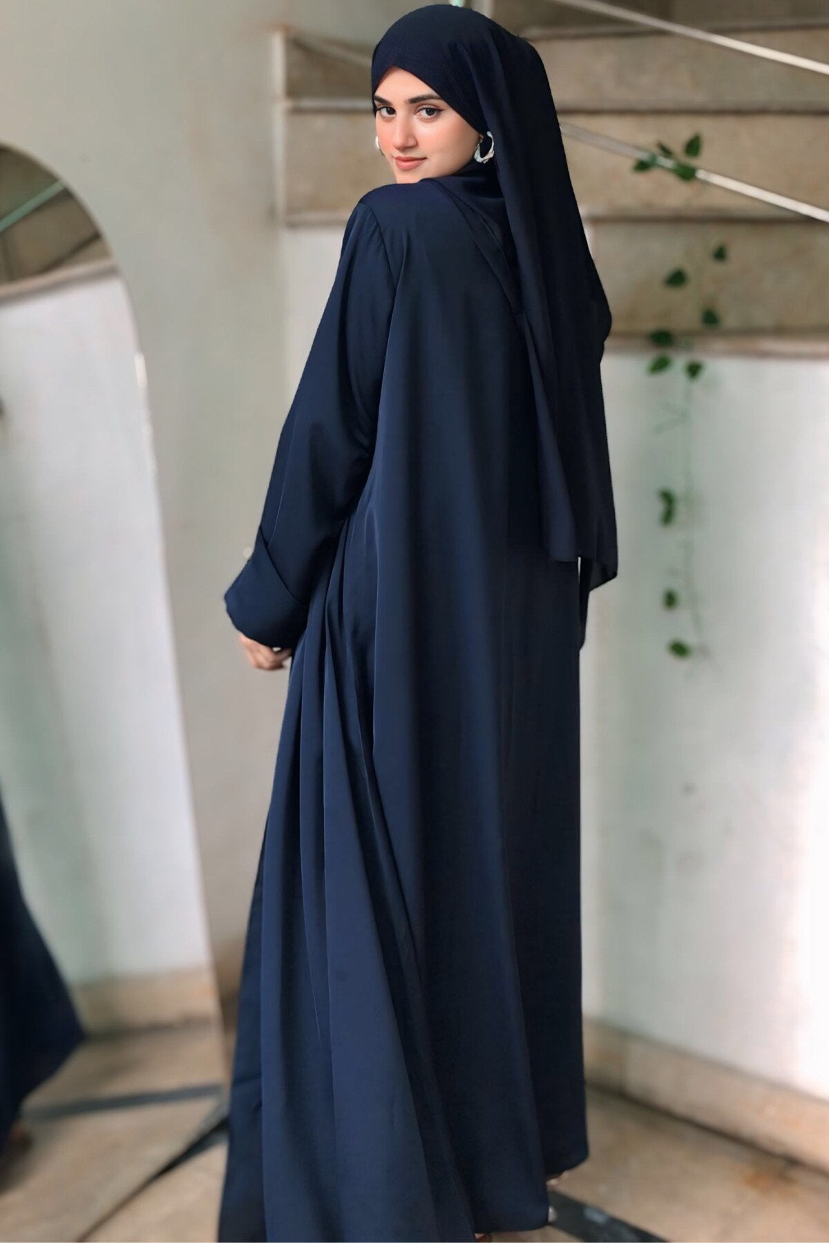 Marble Blue Abaya