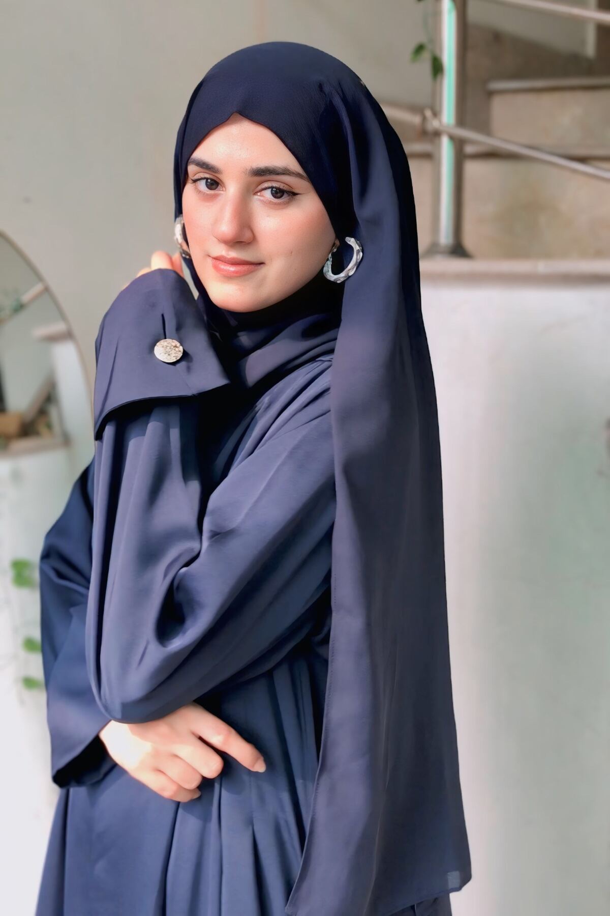 Marble Blue Abaya