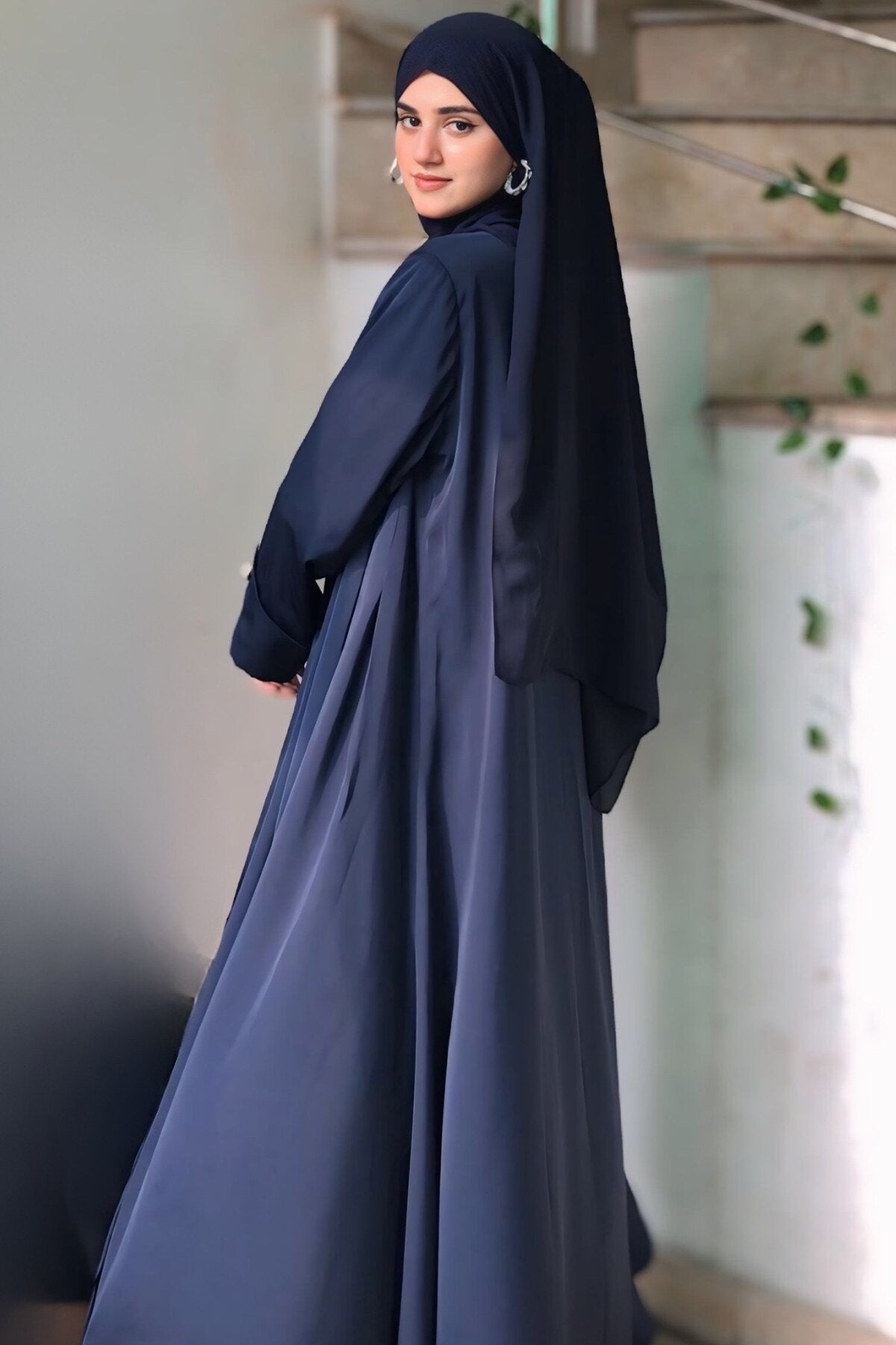 Marble Blue Abaya