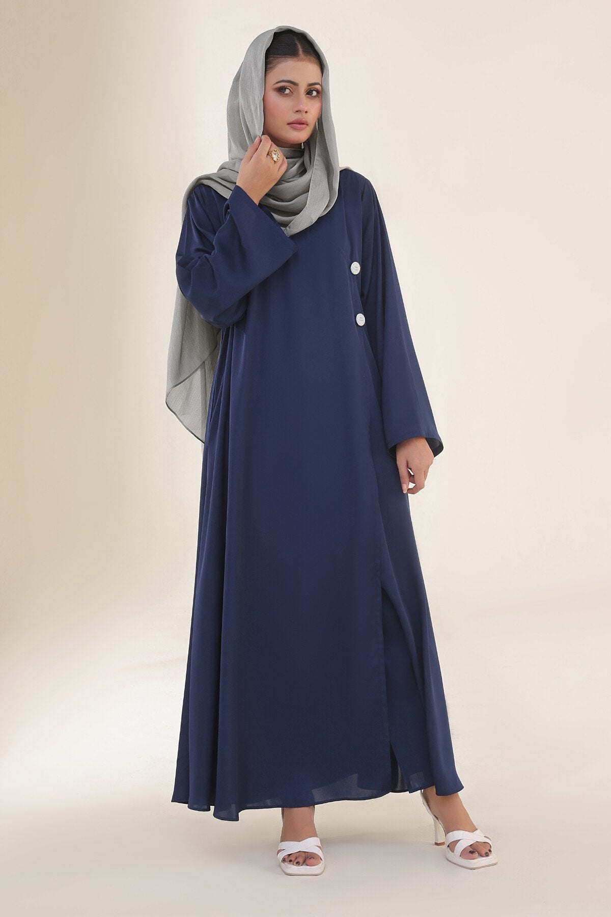 Marine Blue Coat Abaya