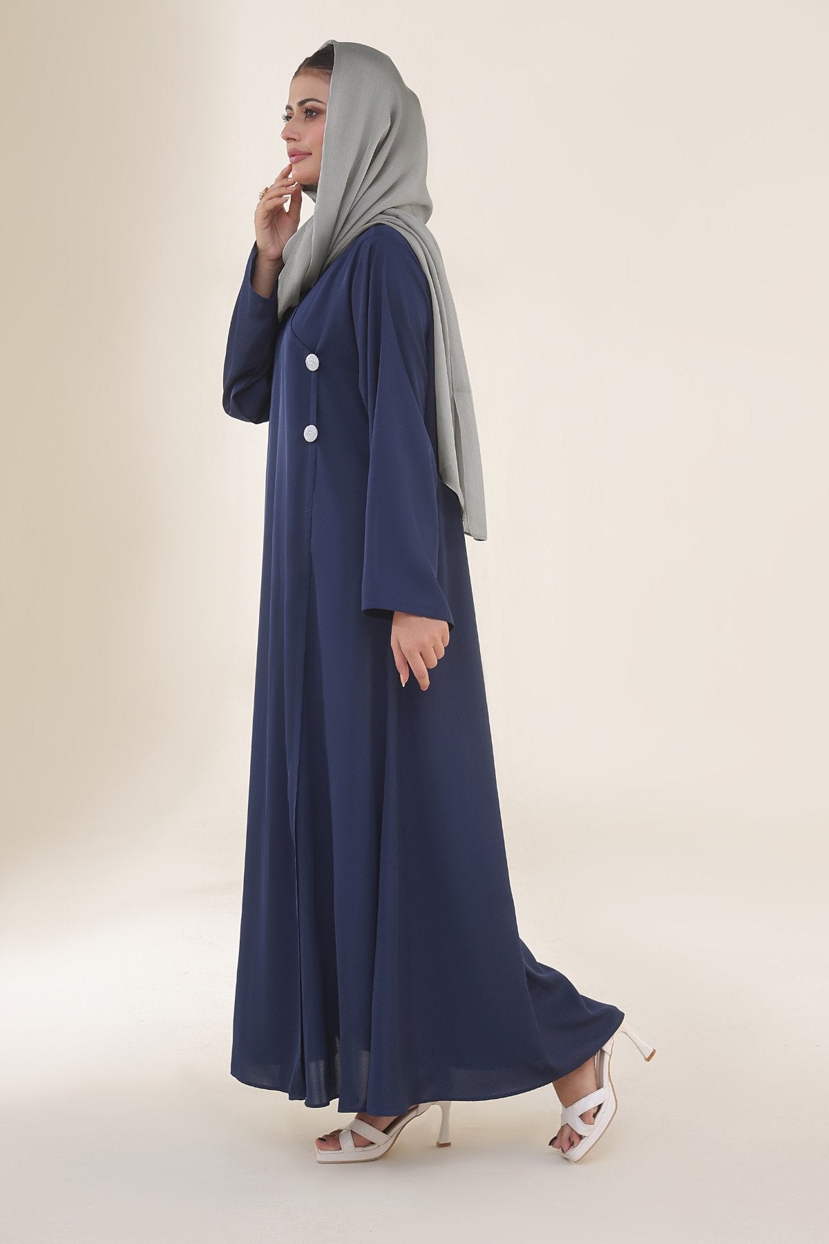 Marine Blue Coat Abaya