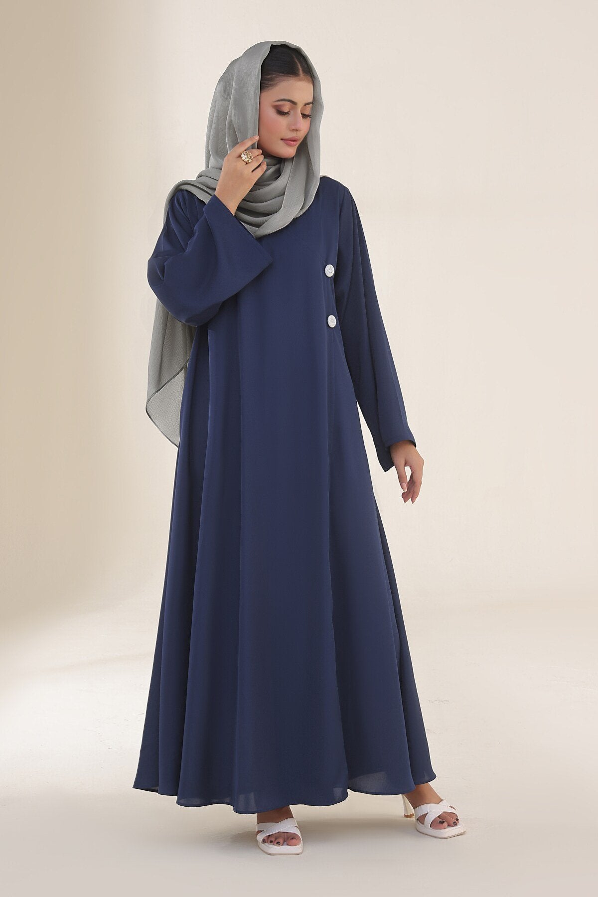 Marine Blue Coat Abaya