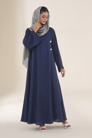 Marine Blue Coat Abaya