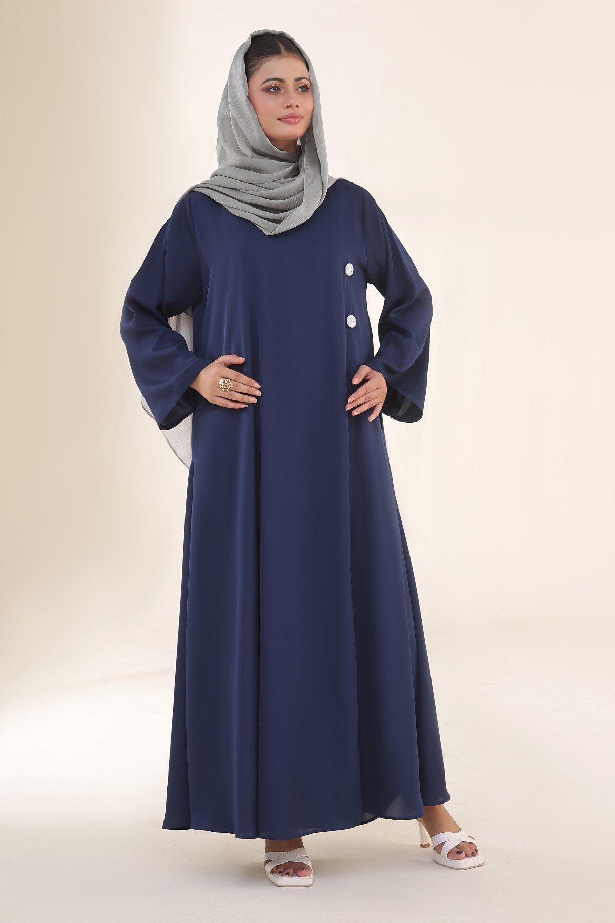 Marine Blue Coat Abaya