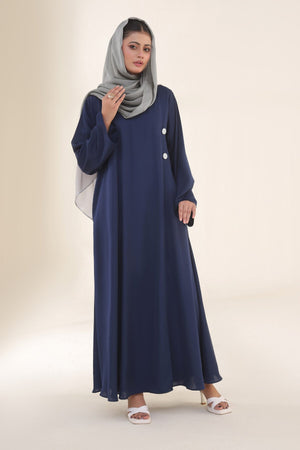 Marine Blue Coat Abaya