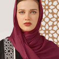 Maroon Oak Silk Hijab