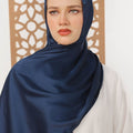 Midnight Blue Silk Hijab
