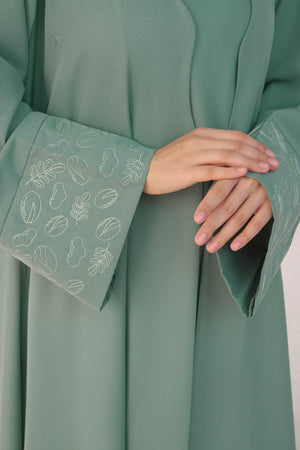 Mint Pistachio Shrug Abaya