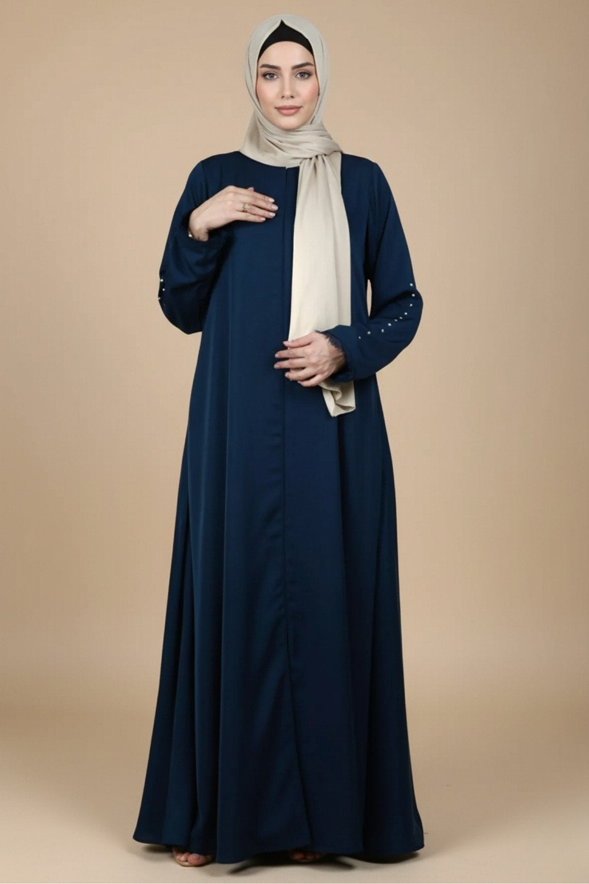 Mughal Art Embroidered Abaya