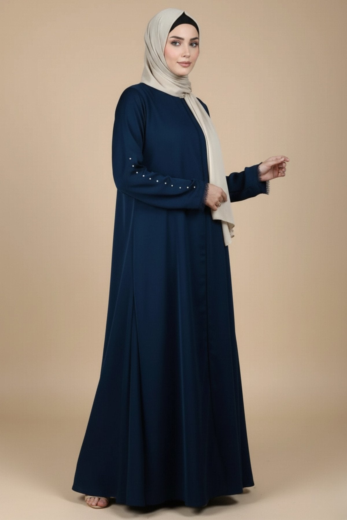 Mughal Art Embroidered Abaya