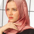 Pale Copper Crinkle Silk Hijab