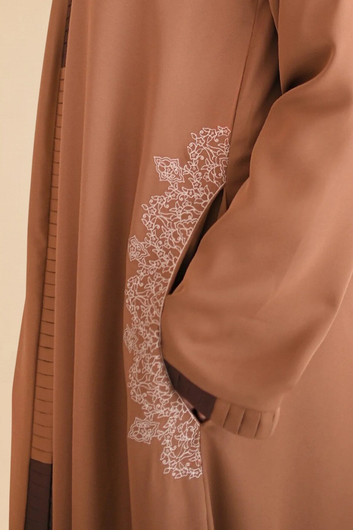 Pale Copper Kimono Abaya