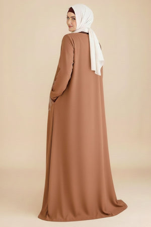 Pale Copper Kimono Abaya