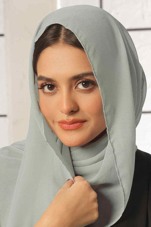 Pale Slate Georgette Hijab