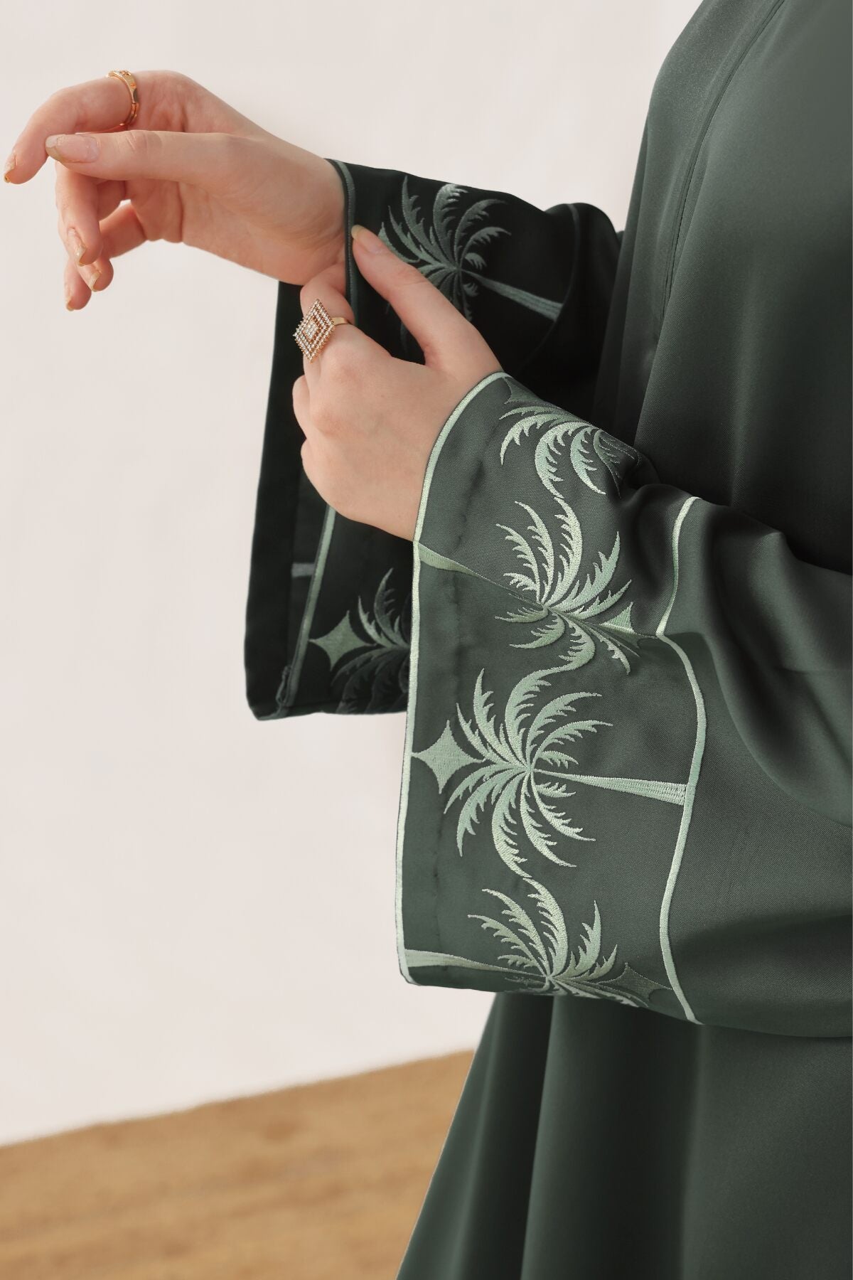 Palm Embroidered Abaya