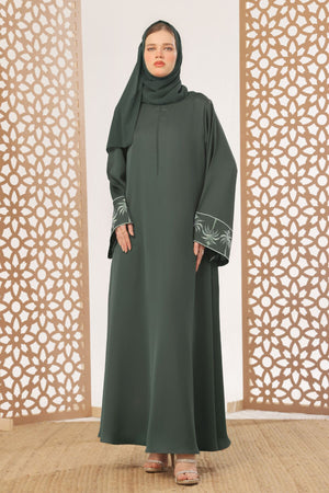 Palm Embroidered Abaya
